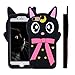 iPhone 7 Case, MC Fashion Cute 3D Japan Cartoon Sailor Moon Crystal Black Cat Luna Protective Silicone Rubber Case Skin for Apple iPhone 7 (2016) (Sailor Moon Crystal-Luna Cat)