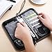 Family Travel Wallet, Vivefox RFID Blocking Passport Wallets, Travel Documents Organizer for Family & Men & Women (Grey)