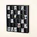 36-Cubby Shot Glass Display Case with Easy Wall Mounting Hooks - Durable Wood Construction with Sleek Black Finish - Versatile Use for Mini Collectibles