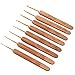 20pcs Bamboo Crochet Hooks Needles Knit Weave Craft Yarn Sewing Tools Knitting Bamboo Crochet Hook Set with Case