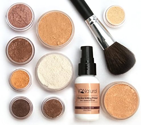 Large Pure Mineral Makeup Starter Set with Brush, FAIR Shade Natural Makeup by IQ Natural by IQ Natural