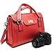 Camera Bags for Women, Multi-Functional Leather Top-Handle Ladies Handbags and Purses with Removable Padded Case