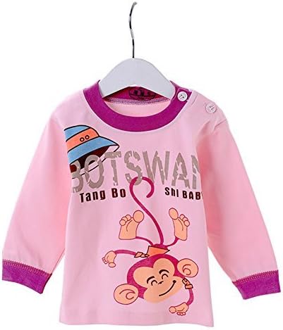 PAPAkids Unisex Baby Newborn Long Sleeve Pure Cotton Skin Underwear Tops Shirt Pink 55/Fit 0-6months Size: 55/Fit 0-6months Color: Pink Model: YW-CAMY1255-pink79858463 (Newborn, Child, Infant)