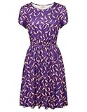 GRACE KARIN Short Sleeve Dinosaur Printed Midi Dresses CL624