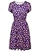 GRACE KARIN Short Sleeve Dinosaur Printed Midi Dresses CL624