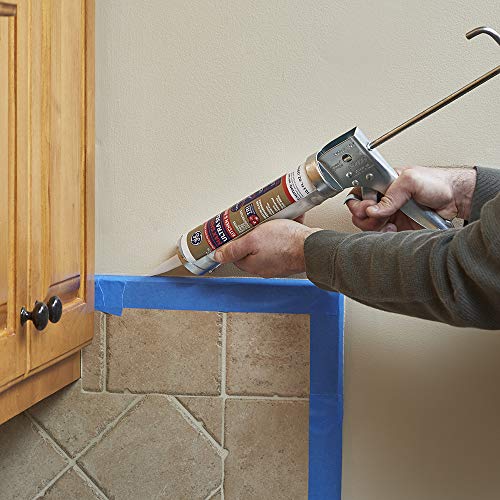 GE Max Shield Ultra Seal Siliconized Acrylic Latex Sealant Caulk, Almond, 10.1oz - Thumbnail 6