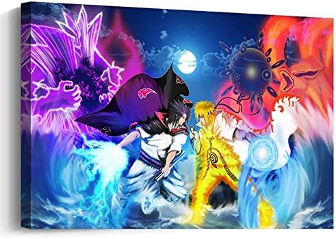Fukcarry Japanese Anime Naruto Art Decor Framed Print Canvas Poster Painting Wall Decor 12 x 16 Inch