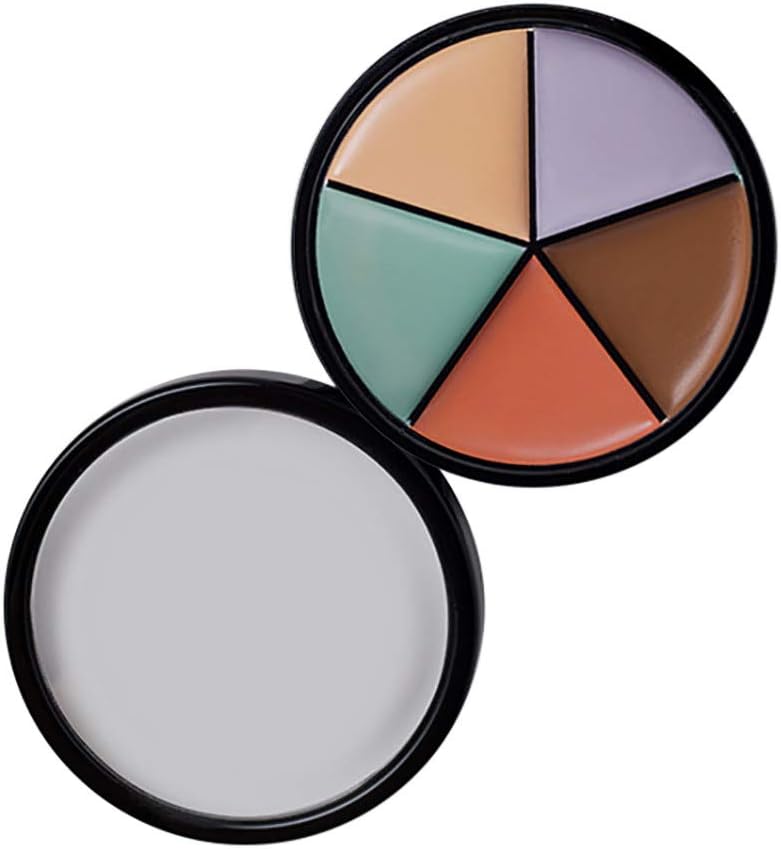 Nourich 5 Color Waterproof Full Coverage Concealer Cream,Professional Long Lasting Scar Concealer Hiding Spots Birthmarks Makeup Cover Up Skin Camouflage Cream Set (Multicolor)