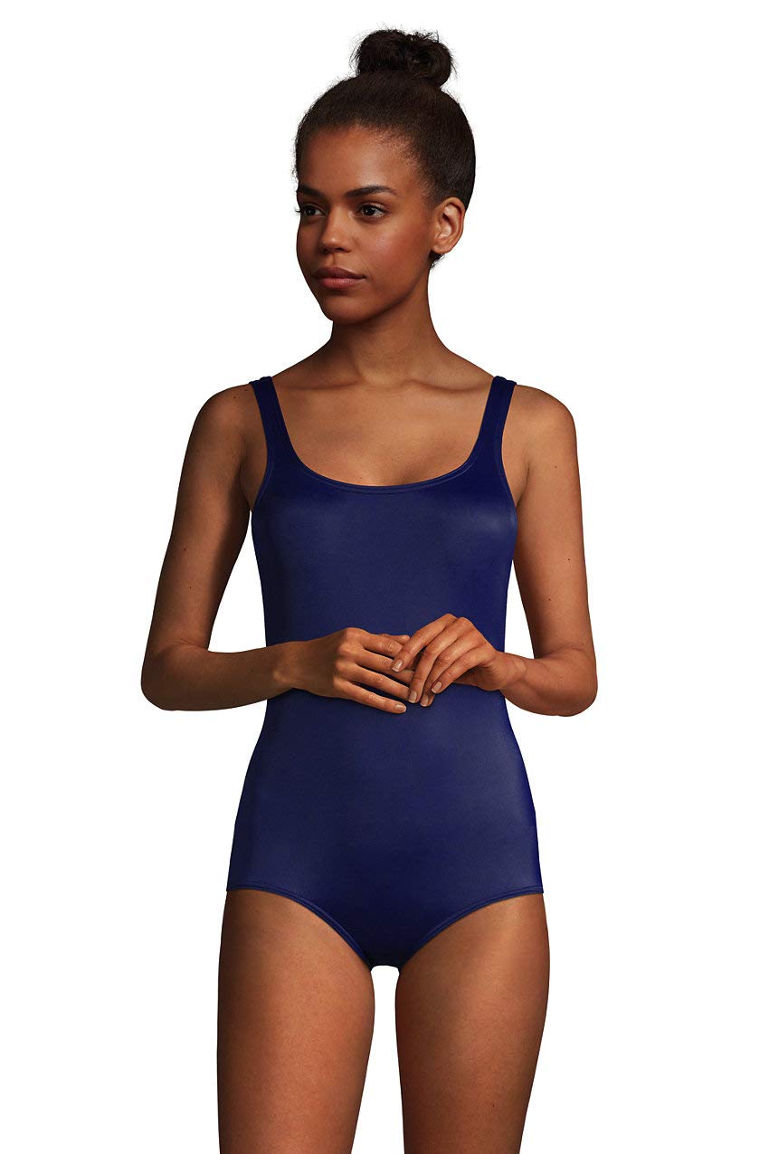 Lands' EndWomen's Chlorine Resistant Soft Cup Tugless Sporty One Piece Swimsuit