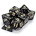 Wiz Dice Series II - Polyhedral Dice Set for Tabletop RPG Adventure Games with a Dice Bag - DND Dice Set, Suitable for Magic The Gathering and Dice Games Alike - Stardust - 7 ct