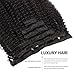 ABH AMAZINGBEAUTY HAIR Afro Curly Clip in Hair Extensions Real Human Hair 4A 4B Curly Clip ins for Black Women 120g 7 Pieces 17 Clips, #1B Natural Black 22 Inch