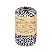 Tenn Well Black and White Twine, 200M Cotton Bakers Twine Perfect for Baking, Butchers, Crafts, Gift Wrapping, Holiday Decorations