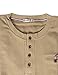 H2H Authentics Men's Long Sleeve Waffle Henley Beige US M/Asia L (KMTTL062)