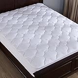 puredown Down Alternative Mattress Pad Topper Cloud Quilt Design Microplush Fabric Top White Twin