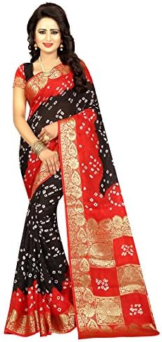 Dealsure Women's Multicolor Art Silk Bandhani Saree