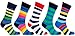 socks n socks-Men's 5-pair Luxury Cotton Striped Cool Dress Socks Gift Box