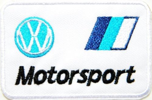 VW Volkswagen Motorsport Bug Beetle GTI Golf Car Bus Van Jacket T-shirt Polo Patch Sew Iron on Embroidered Badge. Size 3"Width x 2"Height By HJR Shop