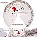 Christmas Tree Skirt Large 48 inch Plush Edge Border Round Xmas Tree Skirt Reindeer Pattern Carpet Apron for Christmas Home Holiday Party Decoration
