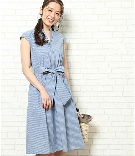Amazon Co Jp ロペピクニック Rope Picnic ストライプシャツワンピース 48サックス 38 服 ファッション小物