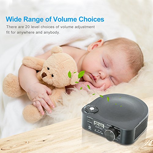 image for White Noise Machine, AUVON Sleep Machine with 10 Natural Non-looping S