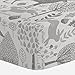 Carousel Designs Gray Woodland Animals Crib Sheet - Organic 100% Cotton Fitted Crib Sheet - Made in The USA