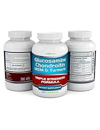 Suplemento dietético de Glucosamina Chondroitin, 250 cápsulas.