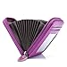 Genuine Leather Accordion Wallet for Men and Women Credit Card Holder Wallet for Travel and Work for Business Cards and Driver License RFID Blocking Wallet for Bank Card and Cash Small Purple