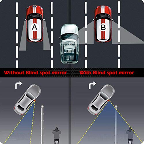 image for Aumo-mate 1 Pair New Driver Side Wide Angle 3-inch Round Convex Car Ve