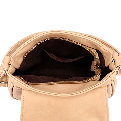 image for Toniker Women's Crossbody Saddle Bags PU Leather Small Shoulder Bag wi