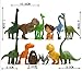Astra Gourmet Dinosaur Figure Set - Kit of 12 Deluxe Mini Cake Toppers Cupcake Decorations Featuring Arlo and Family