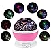 MOKOQI Baby Night Light Lamps For Bedroom Romantic 360 Degree Rotating Star with Sky Moon Cover & Solar System Cover Projector Lights Color Changing LED For Kids Girls Baby Nursery Gift(Pink-2 Lids)