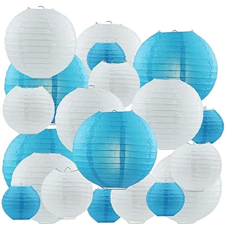 Papier Laterne Papierlaterne 20 Stück Lampenschirm Runde Laterne Papierlampions Zum Dekorieren von Leuchten, Ideal für Party