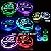 Autoxo LED Car Cup Holder Lights for Lex-US 7 Colors Changing USB Charging Mat Luminescent Cup Pad LED Interior Atmosphere Lamp 2Pcs