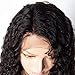 VRBest Hair Deep Wave Human Hair Lace Front Wigs Brazilian Virgin Human Hair Wigs Pre-Plucked 150% Density 100% Unprocessed Wig Natural Color for Black Women(18 Inch)