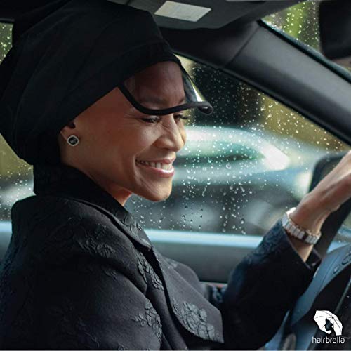 Hairbrella Women's Rain Hat, Waterproof, Sun Protection, Satin-Lined, Packable (Black - Regular) - Thumbnail 7