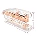 Zodaca Deluxe Acrylic Rose Gold Stapler, Heavy Duty 15 Sheets Capacity, Medium Size [5 X 2 x 1.3 inches], Staple Size: 1/4 inch