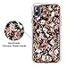 HoneyAKE Case for iPhone Xs Max Case Luxury Glitter Bling Sparkle Cute Pretty Handmade Genuine Shell Shockproof Protective Phone Cover Case for Girls Women for iPhone Xs Max 6.5 inches, Rose Gold