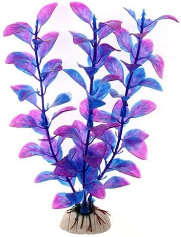 Cz02 Purple Water Plants Aquarium Fish Tank Landscape Decoration Glow Simulation Animal Plants Ornament no.33