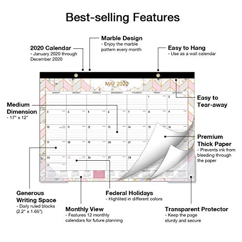 2020 Desk Calendar Desk Wall Calendar 2020 With Transparent