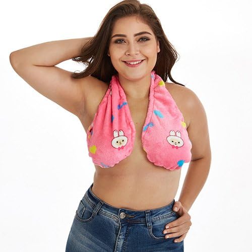 Ta-Ta Towel, Yourrs Womens Sexy Underwear Soft Sport Towel Adjustable Boob Sweat Towel yoga Nursing Maternity Beach Bra, Easy to Breastfeeding (L/EE-F)