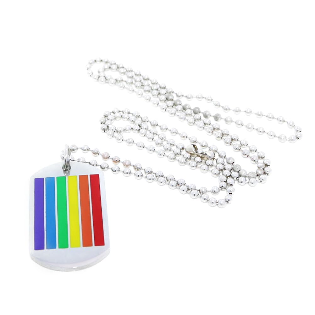 Holibanna Rainbow Pendant Necklace Fashion Jewelry Gift Colorful Charm Necklace for Daily Wear Party and Special Occasions