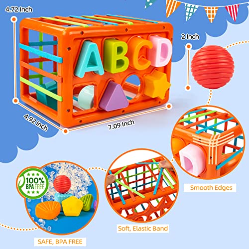 UNIH Baby Sensory Bin Toys for 1 Year Old Boy Girl, Montessori Baby