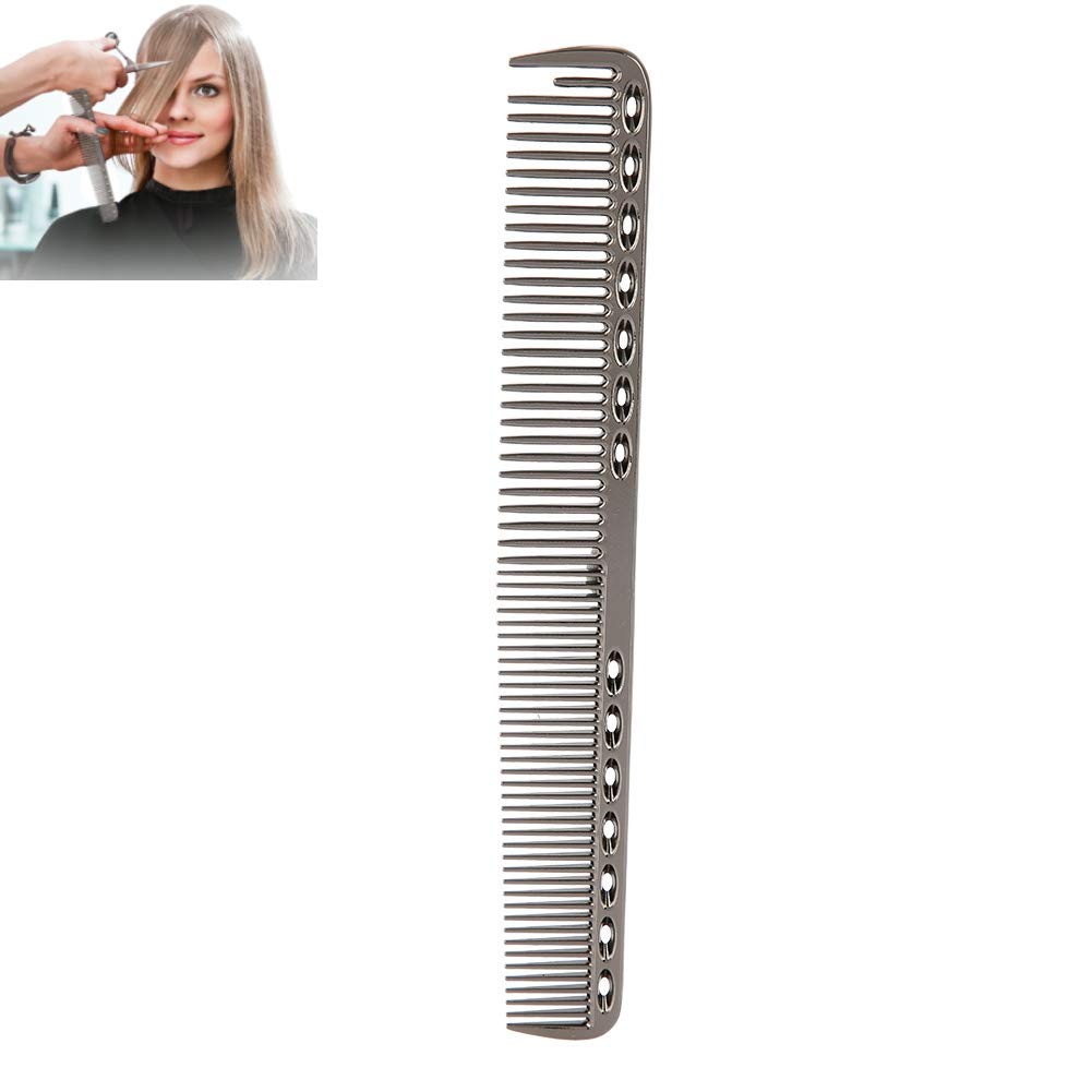 Hair Comb, Professional Hair Comb Space Aluminum Stainless Steel Anti- static Comb Beauty Tools