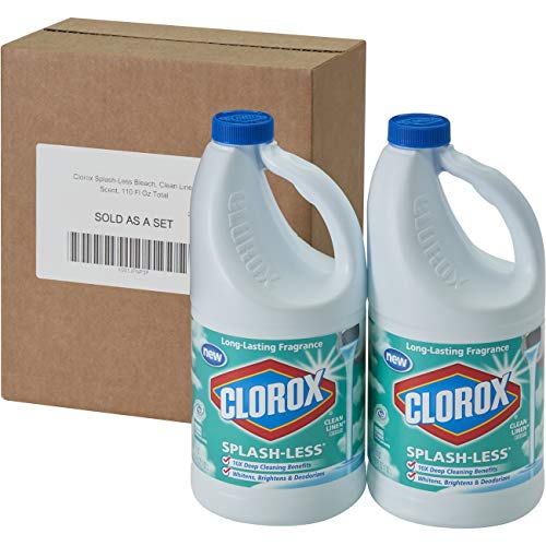 Clorox SplashLess Bleach, Clean Linen Scent, 55 Ounces, Pack of Two