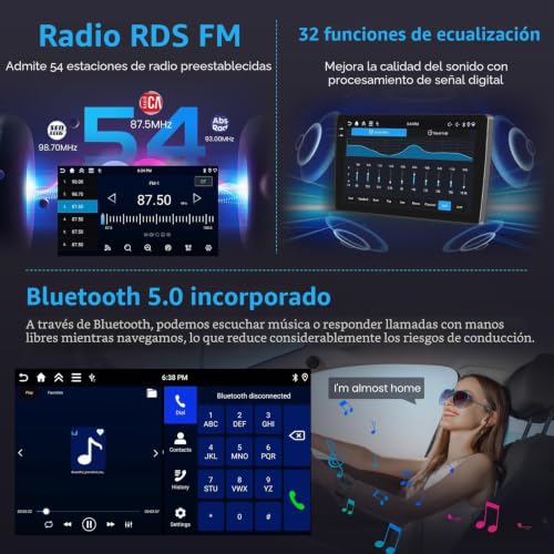 Inefala 4+128G Radio for Fiat Ducato/Citroën Jumper/Peugeot Boxer 2011-2022 Android 15 with 9'' In-Cell Screen with Wireless Carplay and Android Auto Mirror Link Radio FM/RDS GPS WiFi Bluetooth SWC