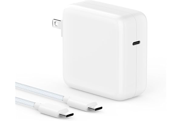 Charger for MacBook Pro 16 14 inch MacBook Air 15 13 inch 2025 2024 2023 2022 2021 2020 2019 M4 M3 M2 M1, Super Compact 100W USB C Laptop Power Adapter, 6.6FT USB-C Braided Cable, Original Quality
