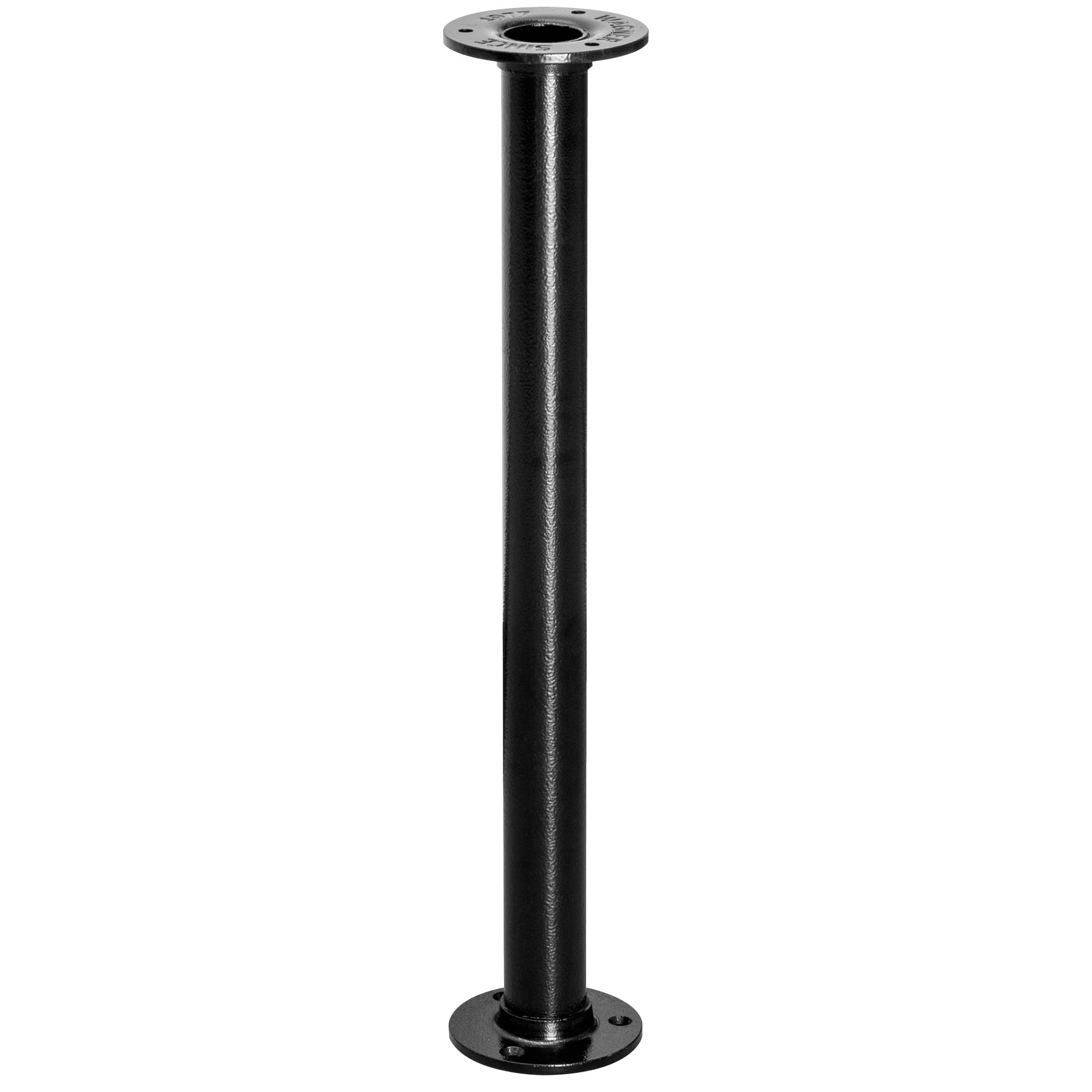 Wagner Industrial Pipe Furniture Leg/Table Leg/Furniture Foot Diameter 30 x 400 mm Includes Two Mounting Plates Diameter 75 mm Powder-Coated Steel Black 12504001