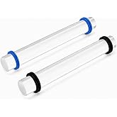 Diyoohomy Clay Rolling Pin Thickness Rings, Acrylic Roller Polymer Tools | Air Dry Clay Supplies Kit, Small Fondant Roller with 3 &amp; 5 Mm Adjustable Guides for Sculpting, Shaping, Jewelry Making Crafts