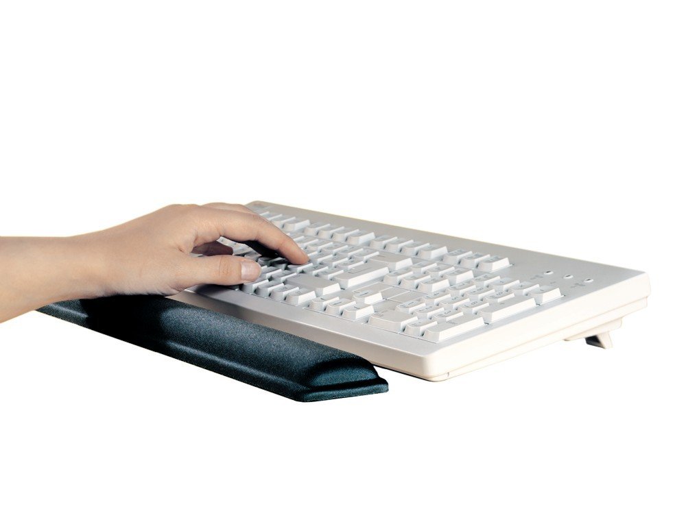 Durable Desktop Wrist Support with Gel in Charcoal Colour | 460 x 20 x 61mm | Pack of 1 | Gel Support to Provide Comfort Whilst Working for Long Periods