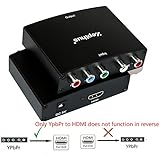 Zepthus 5RCA Component RGB YPbPr to HDMI v1.3 HDCP Video Audio Converter for HDTV, DVD, PSP, Wii